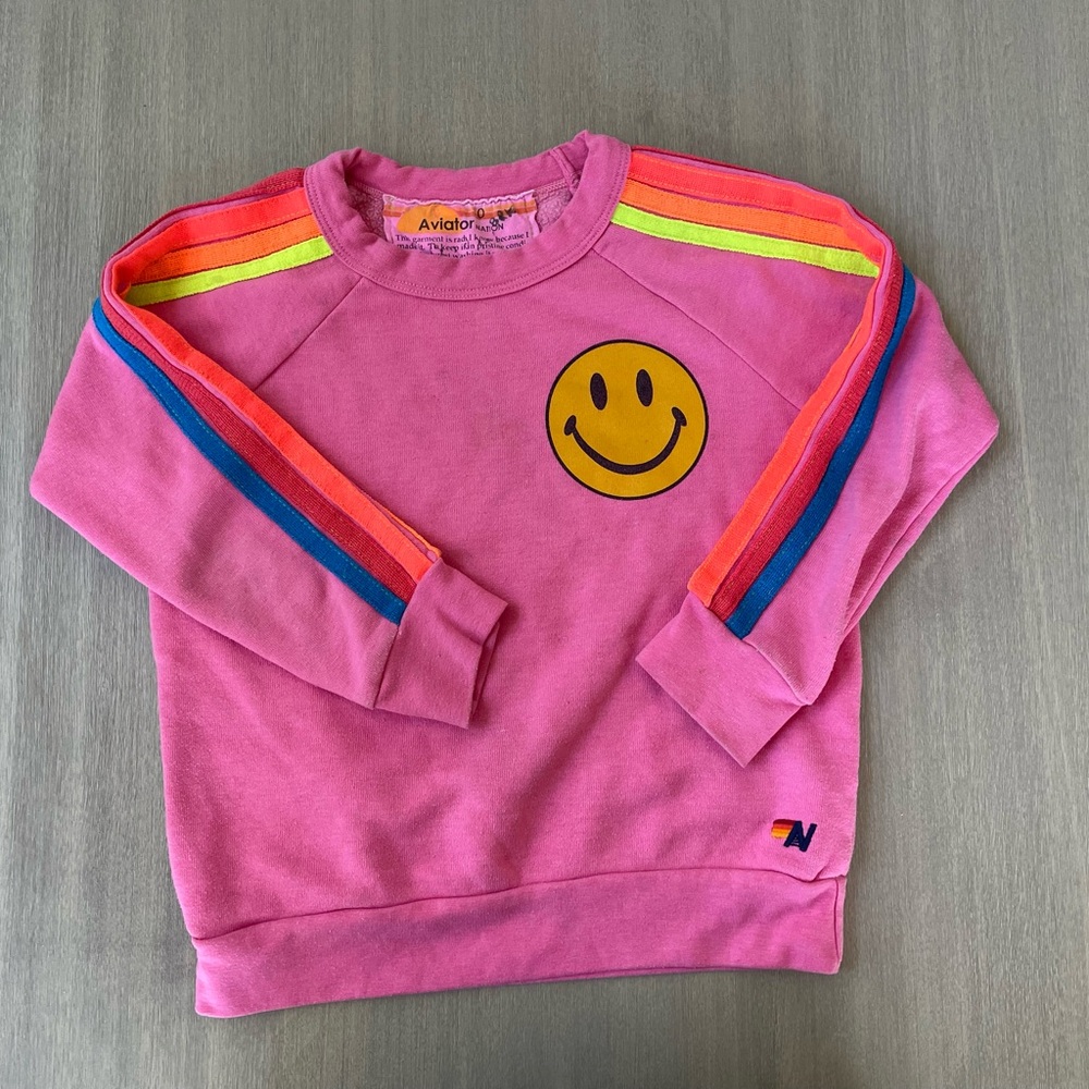 Aviator Nation pink girls sweatshirt